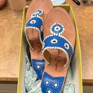 Jack Rogers Blue and White Women's Sandals